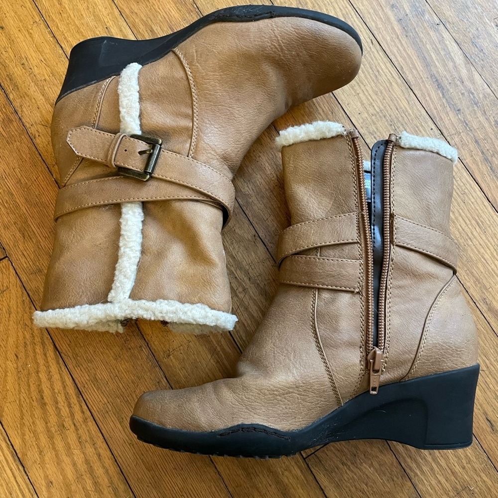 A2 faux leather sterling booties